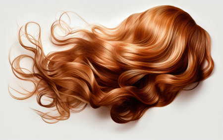 Hair wig isolated on white backgroundの素材