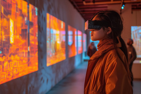 Inside a state-of-the-art design thinking lab creative professionals engage with augmented realityの素材