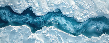 A visual journey to the Arctic where the melting ice is a silent testament to the reality of global warmingの素材