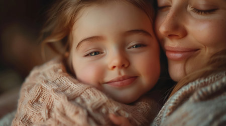 Portrait pretty woman holding a newborn baby  Loving mom carying of her newborn baby in her armsの素材