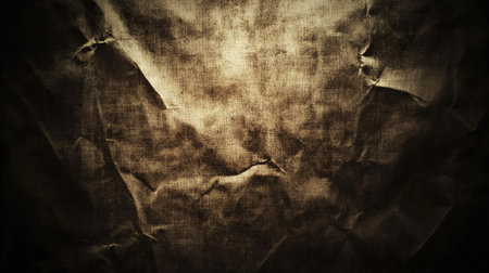 Vintage distressed old paper textured background aged brown wrinkled grunge antique nostalgic weathered retro styleの素材