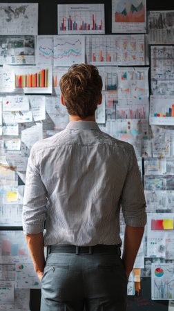 Business strategy data analysis market research project planning analytics office professional startup energy surge with focus and ambitionの素材