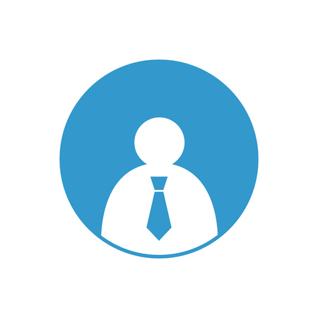 Vector user icon of man in business suit on the white backgroundのイラスト素材