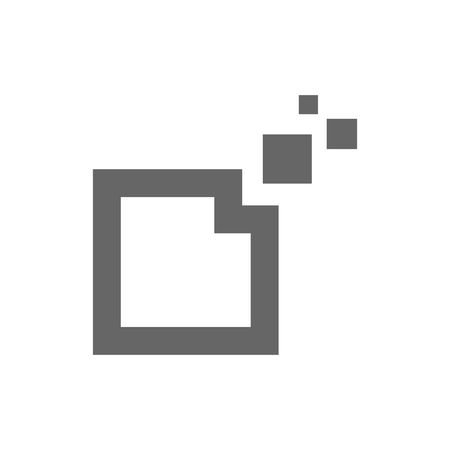 Just be creative abstract design geometric polygon cube logo icon on the white backgroundのイラスト素材