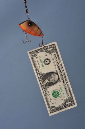 Fishing with dollarsの写真素材