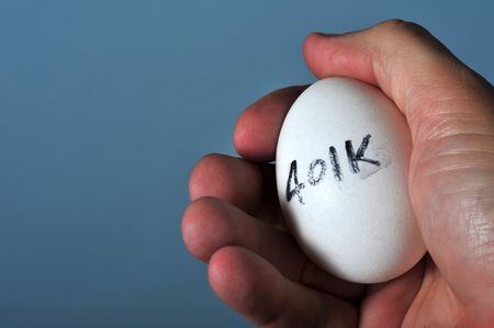 401K is your retirement nest egg fading away?の写真素材