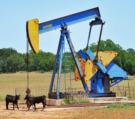 Oil Well Pumper in West Texas.の写真素材