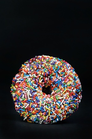 Rainbow Sprinkled Doughnut.の写真素材