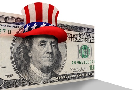 Benjamin Franklin ready for a party の写真素材