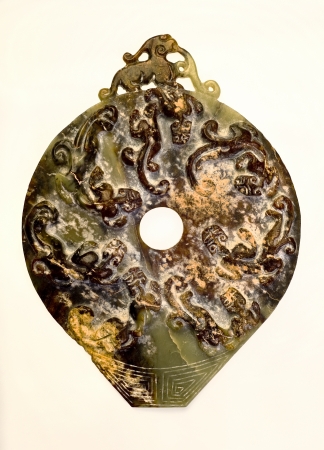 Chinese Jade dragon made around 100 BC in the Han Dynasty の写真素材