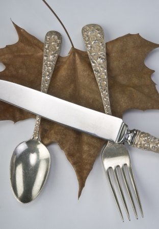 Antique Silverware の写真素材