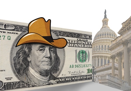 Funny cowboy hat in Washington D C の写真素材