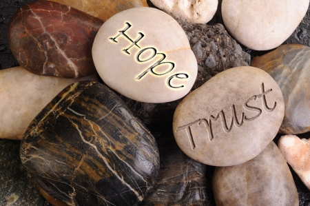 Hope and Trust Stones の写真素材