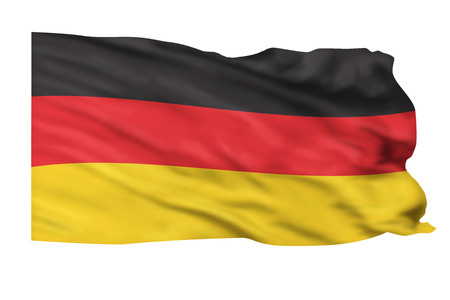 Flag of Germany flying high in the sky.の写真素材