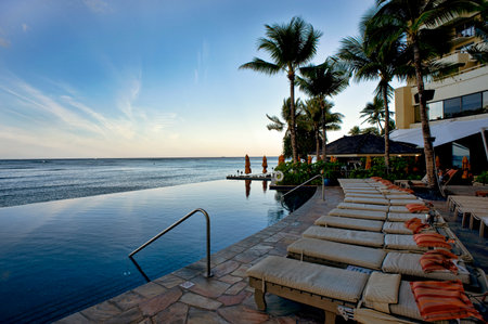 Early morning in  Hawaii with room for your type.のeditorial素材