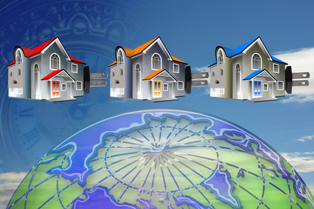 Connecting smart home energy to all homes.の写真素材