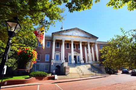 Maryland State Capital building in Annapolis, Maryland.のeditorial素材