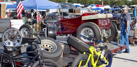 Grand Prairie, Texas- Oct.29,2016  Cars for sale at  local car swap meet.