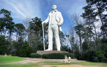 Huntsville,Texas - Feb.7,2017  Statue of Sam Houston Texas statesman 70 feet tall dedicated Oct.22,1994.のeditorial素材