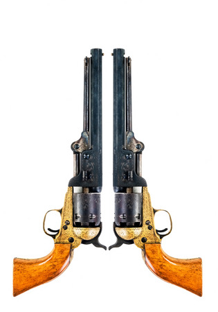 Old west cowboy pistols with room for your type.