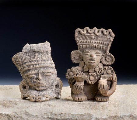 Mayan Pre Columbian warrior figurines made around 600-1000 AD.