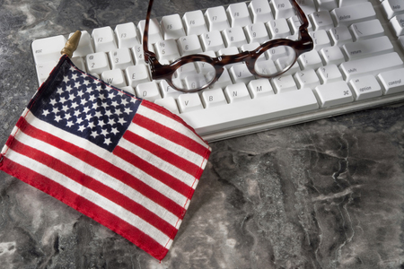 American Technology with room for your type.の写真素材