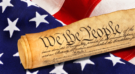 We the People with American flag.