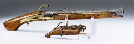 19th Century Japanese and Chinese Matchlock Pistols.