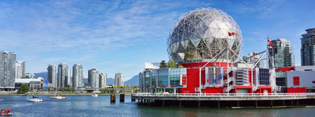 Vancover, British Columbia, Canada - May 7,2019 - Downtown Vancover showing the Telus Science Center sometimes call Science World which was open in 1982.                               のeditorial素材