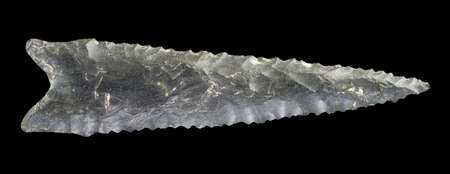 American indian Dalton arrowhead five inches long made around 8,000 BC.