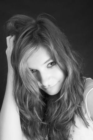 Portrait of a teenager girl. See more shots with this model in my portfolio.の写真素材