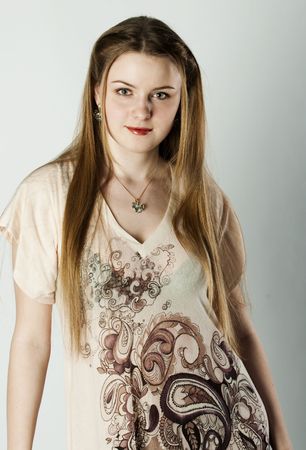Portrait of a beautiful girlの写真素材