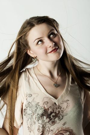 Portrait of a beautiful girlの写真素材