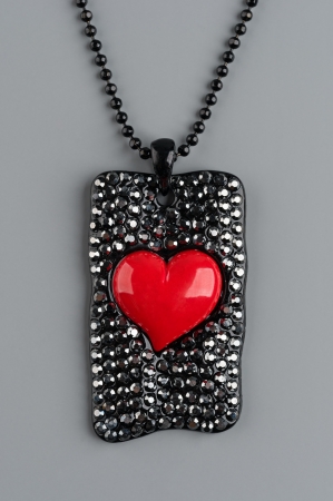 Heart shaped necklaceの写真素材