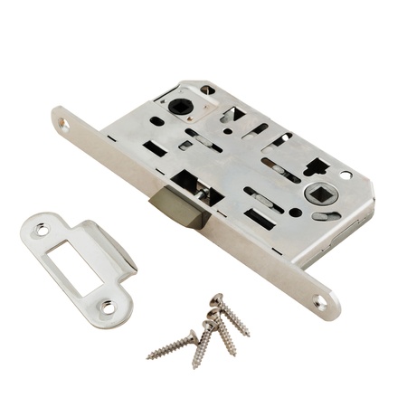Door lock assembly on White Backgroundの写真素材