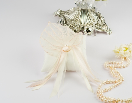 Beautiful pillow for wedding ringsの写真素材