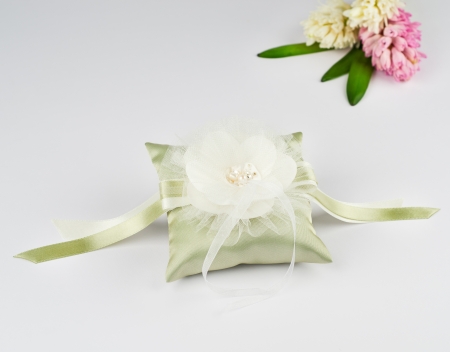 Beautiful pillow for wedding ringsの写真素材