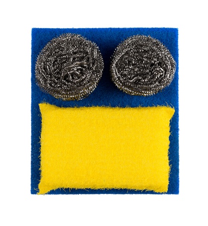 Sponges over whiteの写真素材