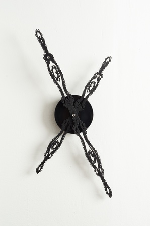 Modern clock on a wallの写真素材
