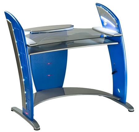 Modern computer desk or workstationの写真素材