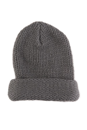 Knit hat on whiteの写真素材