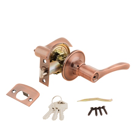 Door Knob assembly on White Backgroundの写真素材