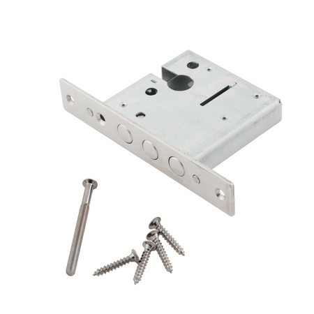 Door lock assembly with bolts on White Backgroundの写真素材