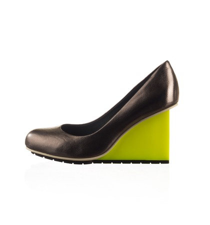 Modern fashionable women shoe shot in studioの写真素材