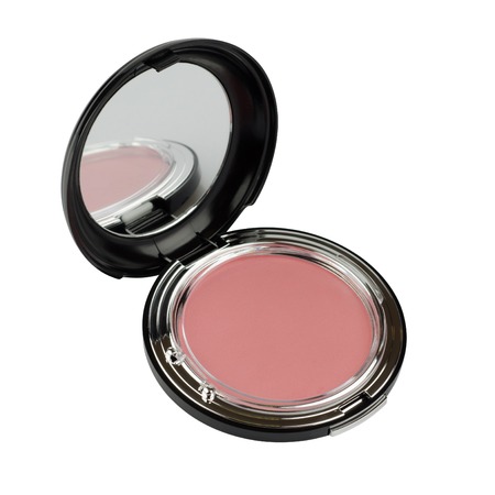 Makeup Powder with mirror on a white の写真素材