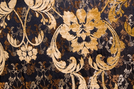 Floral pattern fabric background shot with macro lensの写真素材