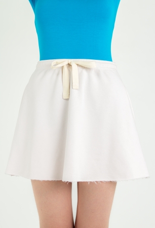 Closeup shot of woman wearing trendy fashion skirtの写真素材