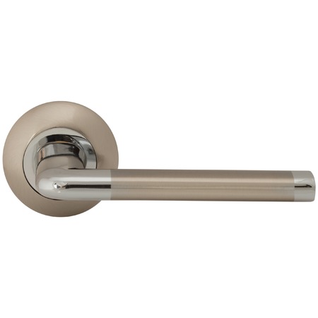 Classic door handle side view isolated on whiteの写真素材