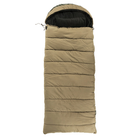 Warm sleeping bag isolated on white bagroundの写真素材