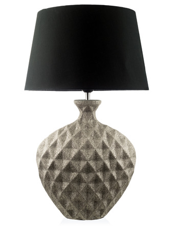 Modern table lamp isolated on whiteの写真素材